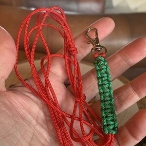 Lanyard red and green self adjustable length